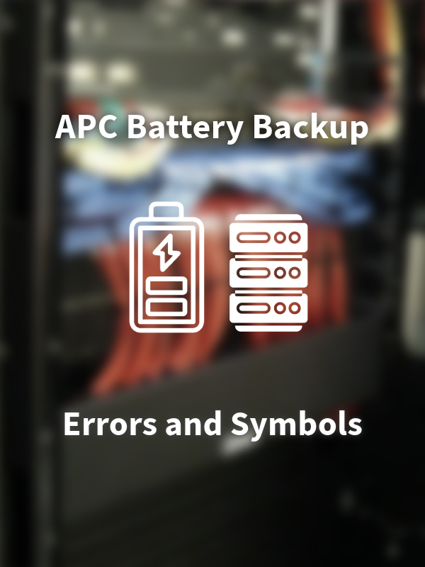 Backup Battery beeping or showing error codes