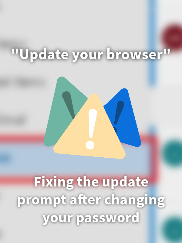 Update Browser after changing password